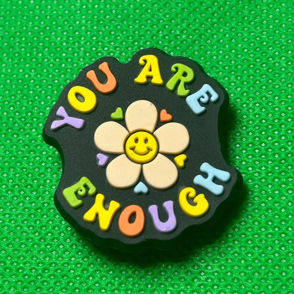 🌼 (5/$10 or 10/$15) NEW Affirmations Croc Charm Collection You are enough - Picture 1 of 2